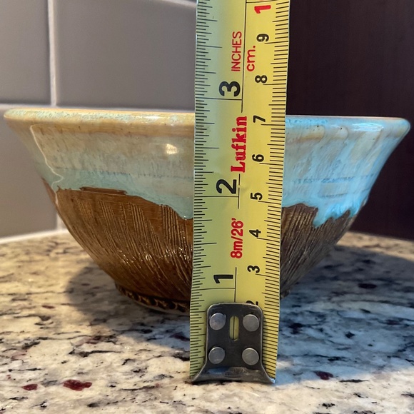 Handmade Ceramic Bowl - Drip Glaze Pottery - Picture 13 of 15